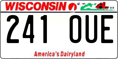 WI license plate 241OUE