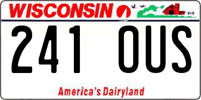WI license plate 241OUS