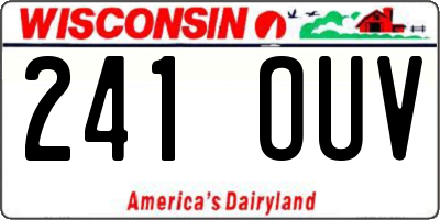 WI license plate 241OUV