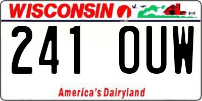 WI license plate 241OUW