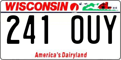 WI license plate 241OUY