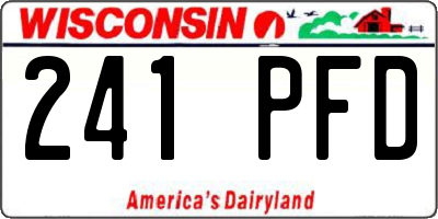 WI license plate 241PFD