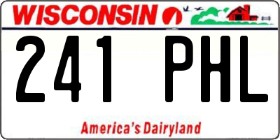WI license plate 241PHL