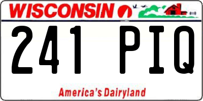WI license plate 241PIQ