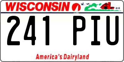 WI license plate 241PIU