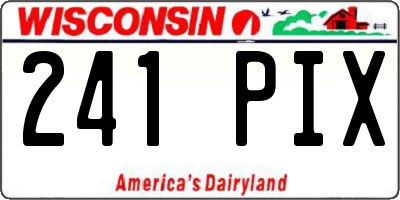 WI license plate 241PIX