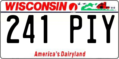 WI license plate 241PIY