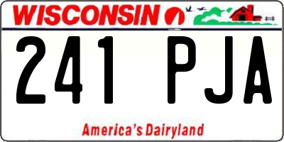 WI license plate 241PJA