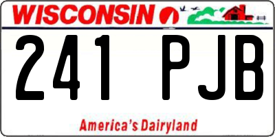 WI license plate 241PJB