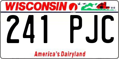 WI license plate 241PJC