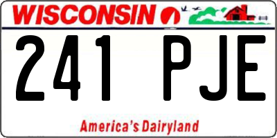 WI license plate 241PJE