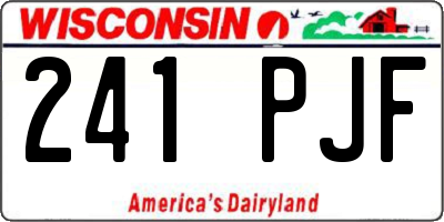 WI license plate 241PJF