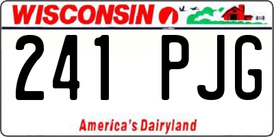 WI license plate 241PJG