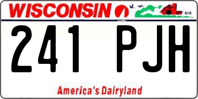 WI license plate 241PJH
