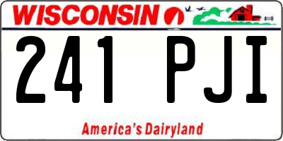 WI license plate 241PJI