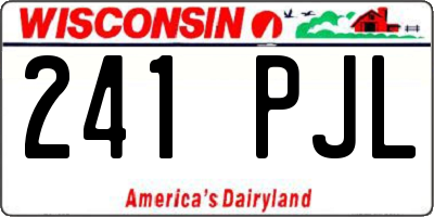 WI license plate 241PJL