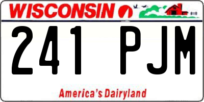 WI license plate 241PJM