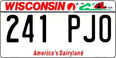 WI license plate 241PJO