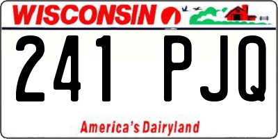 WI license plate 241PJQ