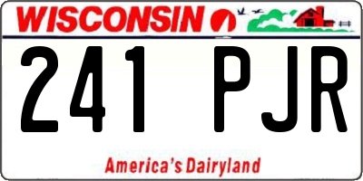 WI license plate 241PJR