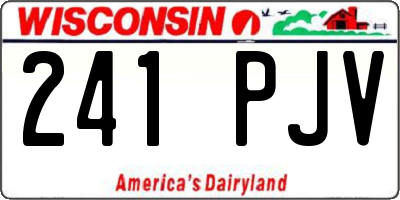 WI license plate 241PJV