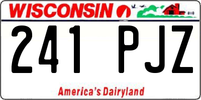 WI license plate 241PJZ