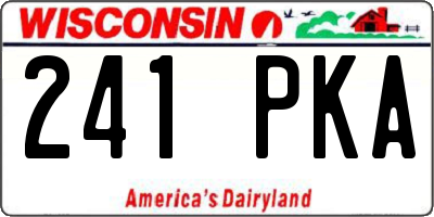 WI license plate 241PKA