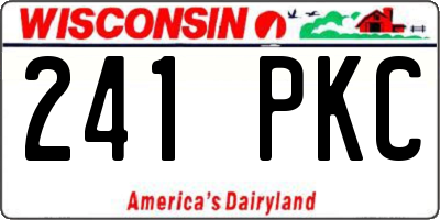 WI license plate 241PKC