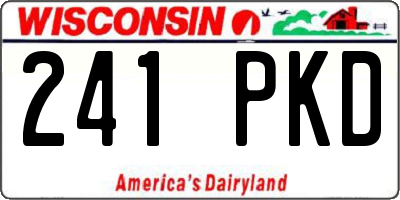 WI license plate 241PKD
