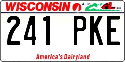 WI license plate 241PKE