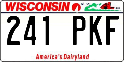 WI license plate 241PKF