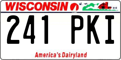 WI license plate 241PKI