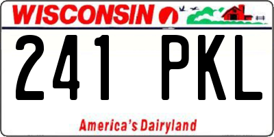 WI license plate 241PKL