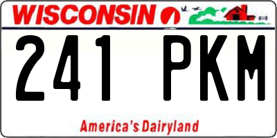 WI license plate 241PKM