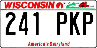 WI license plate 241PKP