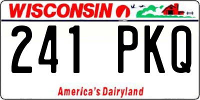 WI license plate 241PKQ