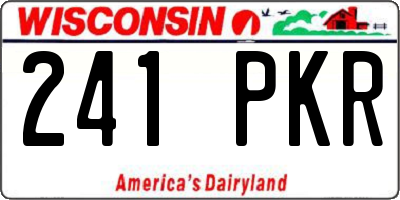 WI license plate 241PKR