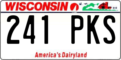 WI license plate 241PKS