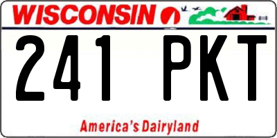 WI license plate 241PKT