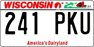 WI license plate 241PKU