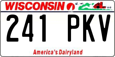 WI license plate 241PKV
