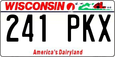 WI license plate 241PKX