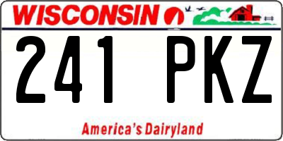 WI license plate 241PKZ