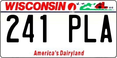 WI license plate 241PLA