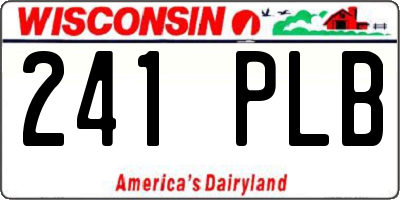WI license plate 241PLB