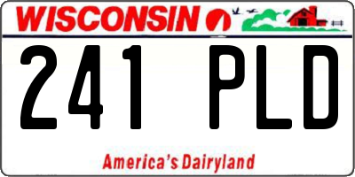WI license plate 241PLD