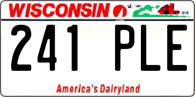 WI license plate 241PLE