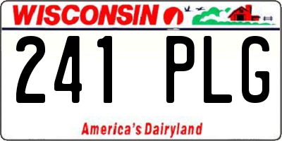 WI license plate 241PLG