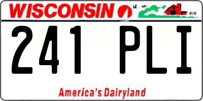 WI license plate 241PLI