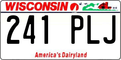 WI license plate 241PLJ